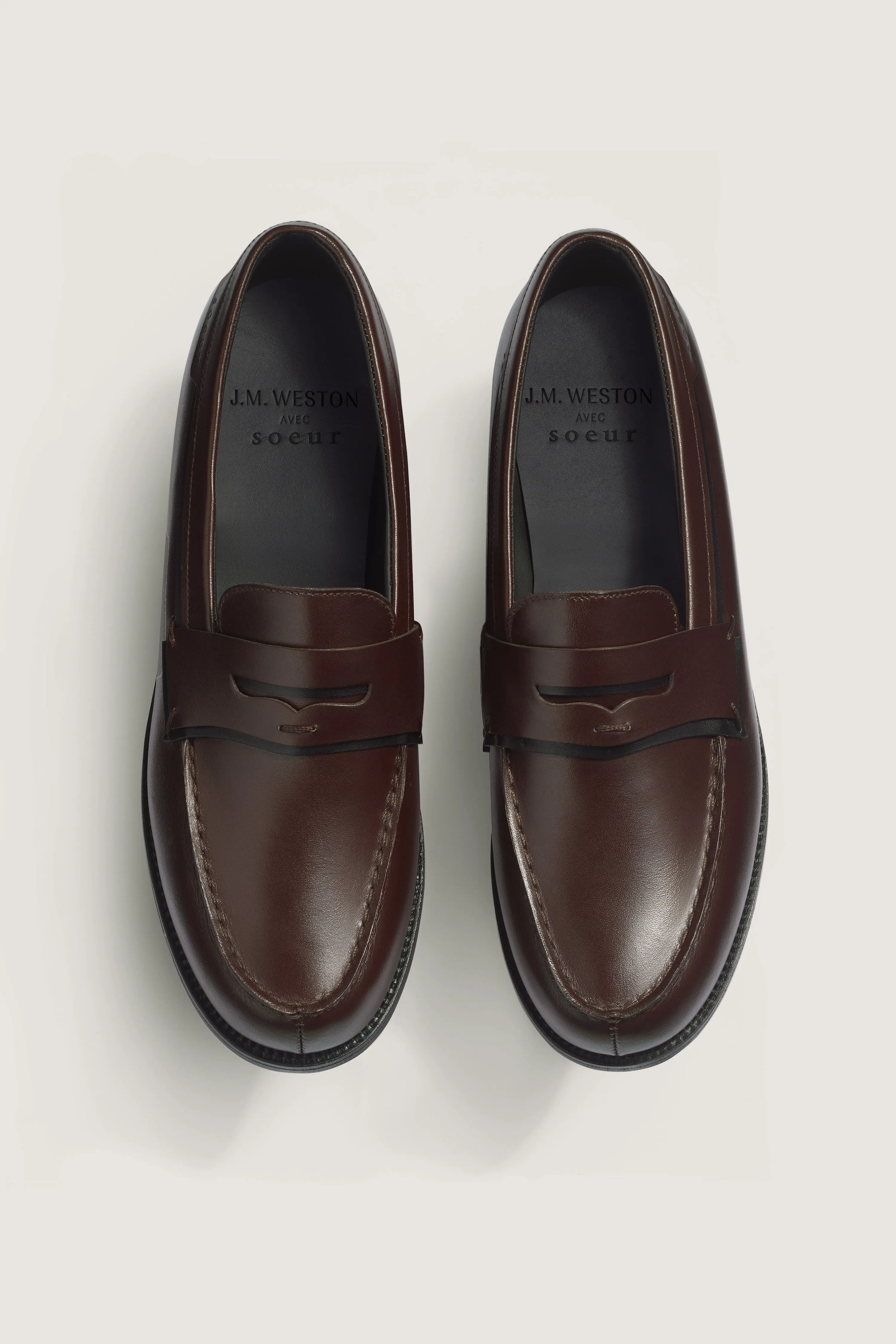 180 BROWN LOAFERS J.M. WESTON & SOEUR