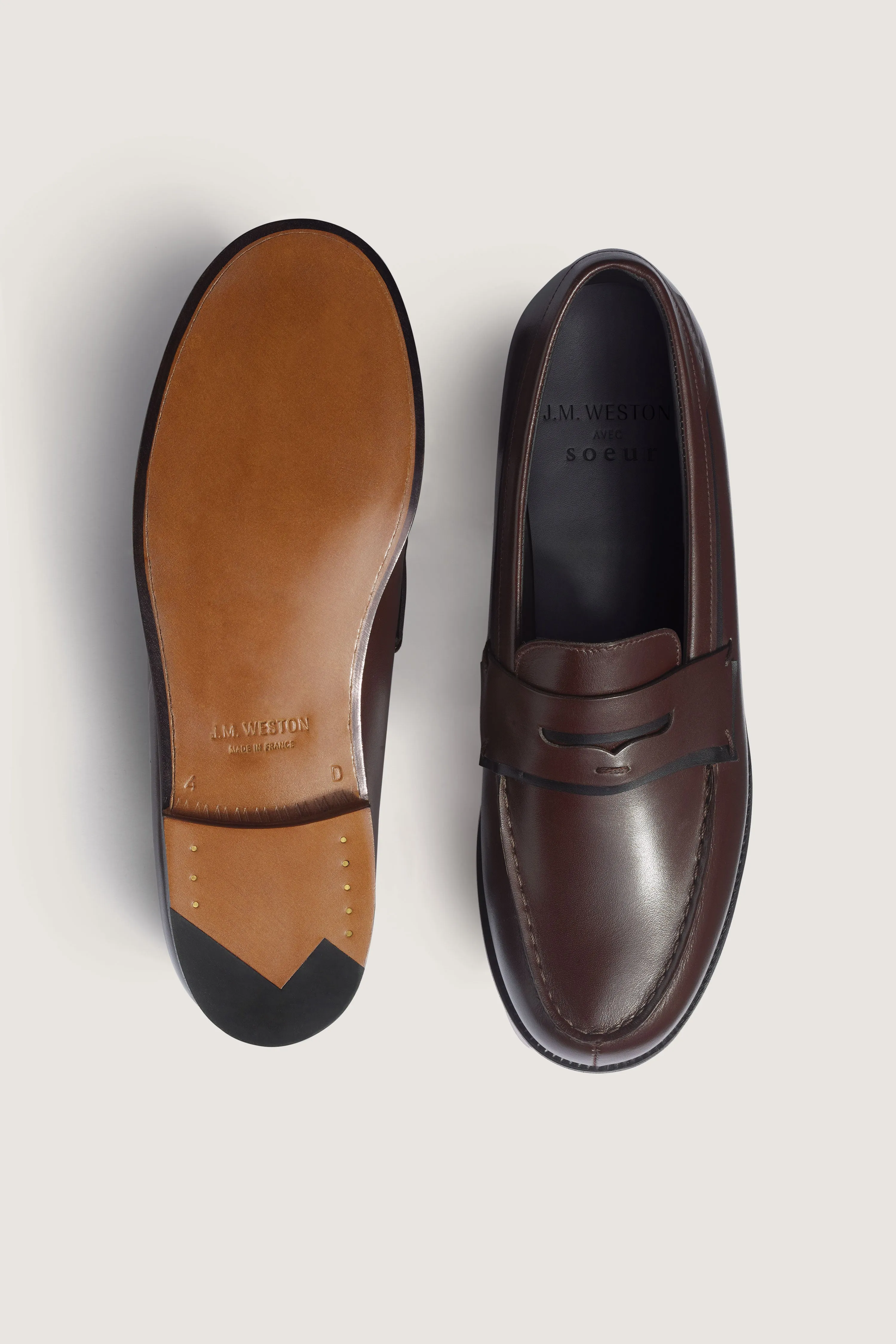 180 BROWN LOAFERS J.M. WESTON & SOEUR