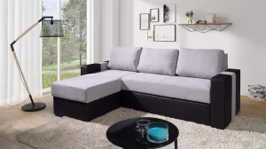 Adel Corner Sofa Bed Grey - Fast Delivery