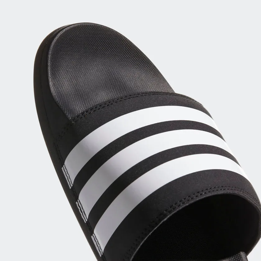 Adidas Adilette Cloudfoam Plus Stripes Men's Slides Black/White AP9971