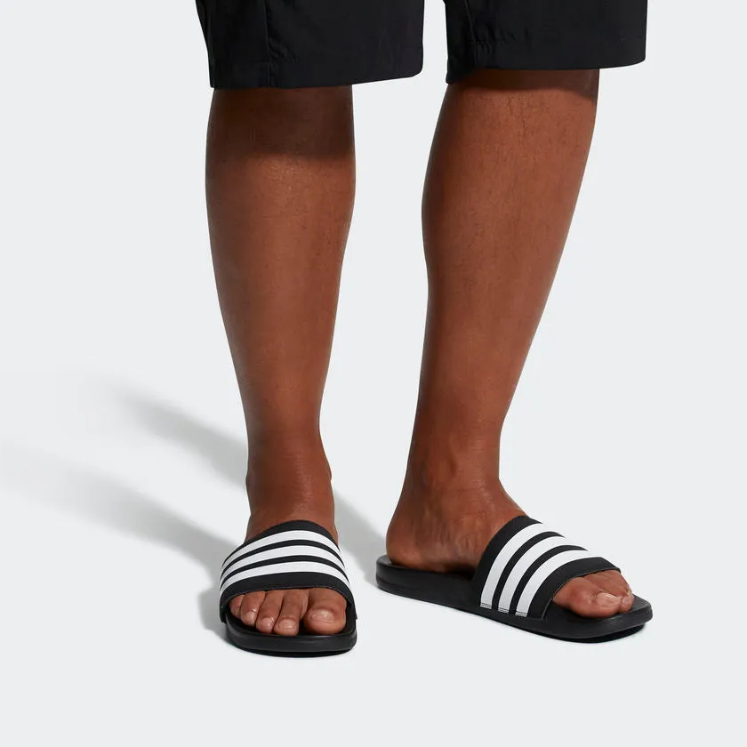 Adidas Adilette Cloudfoam Plus Stripes Men's Slides Black/White AP9971