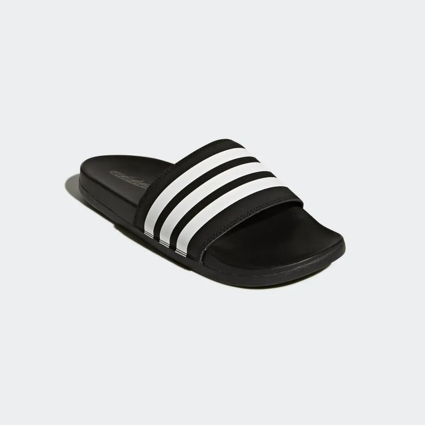 Adidas Adilette Cloudfoam Plus Stripes Women's Slides Black/White AP9966