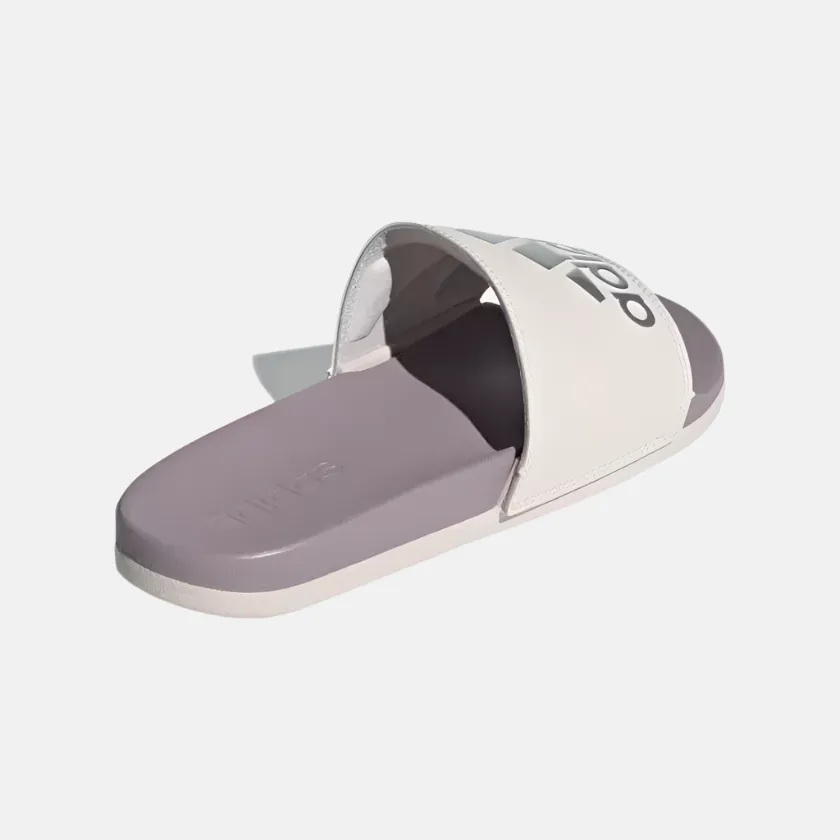 Adidas Adilette Comfort Women's Slides -Preloved Fig/Silver Metallic/Putty Mauve