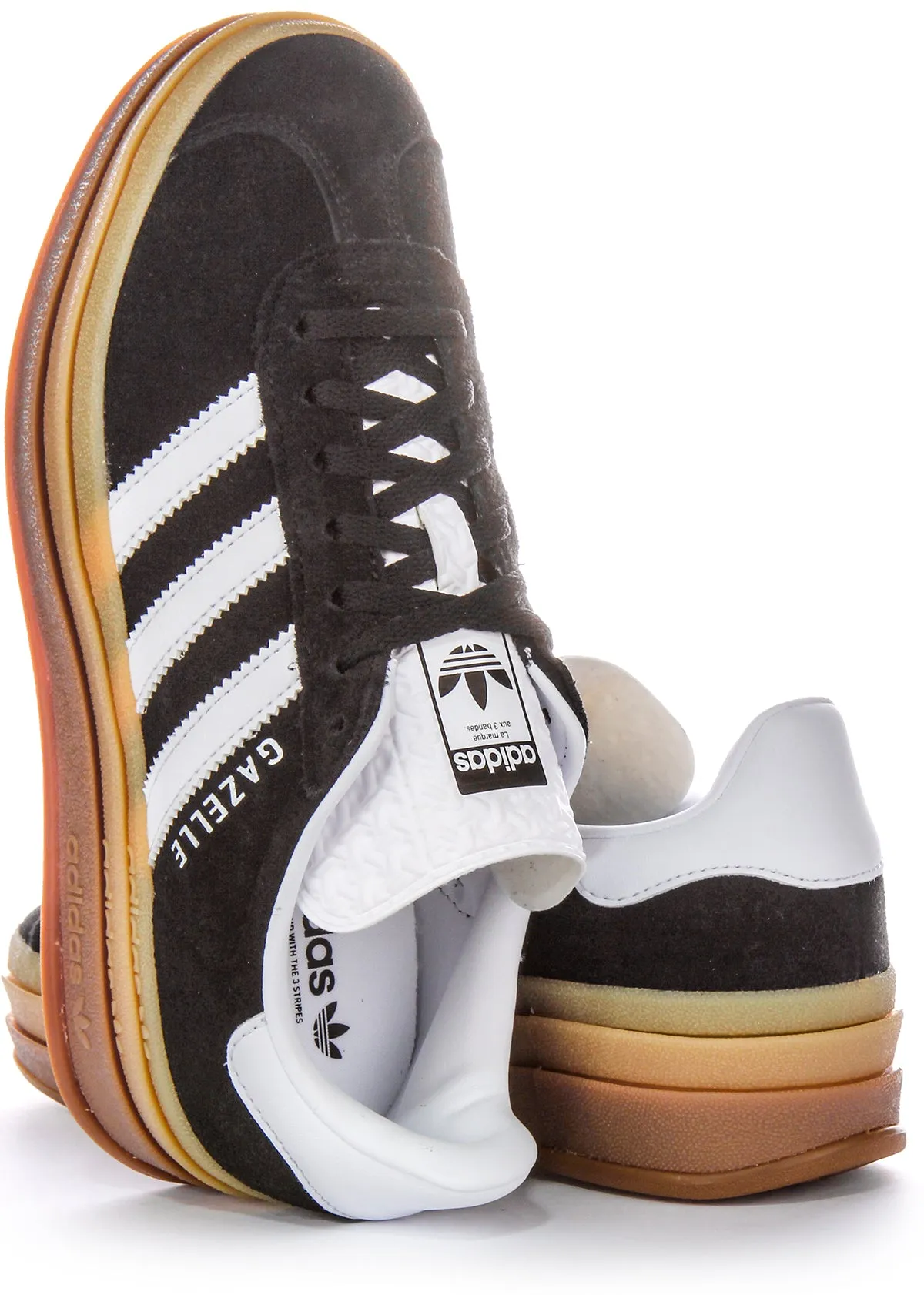 Adidas Gazelle Bold W Black White Gum Trainers