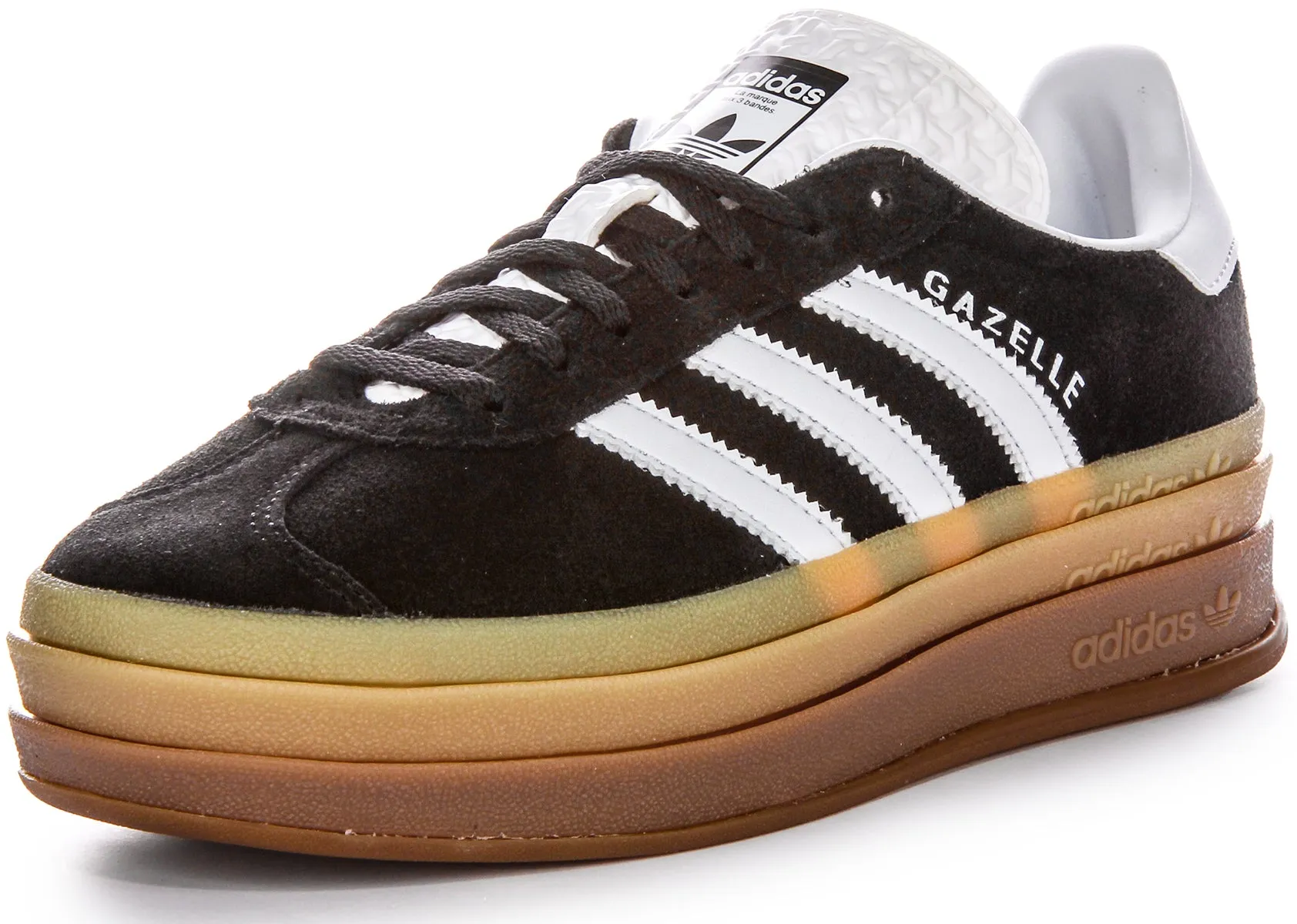 Adidas Gazelle Bold W Black White Gum Trainers