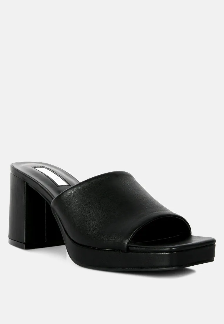 Artemisa Block Heel Slip On Sandals