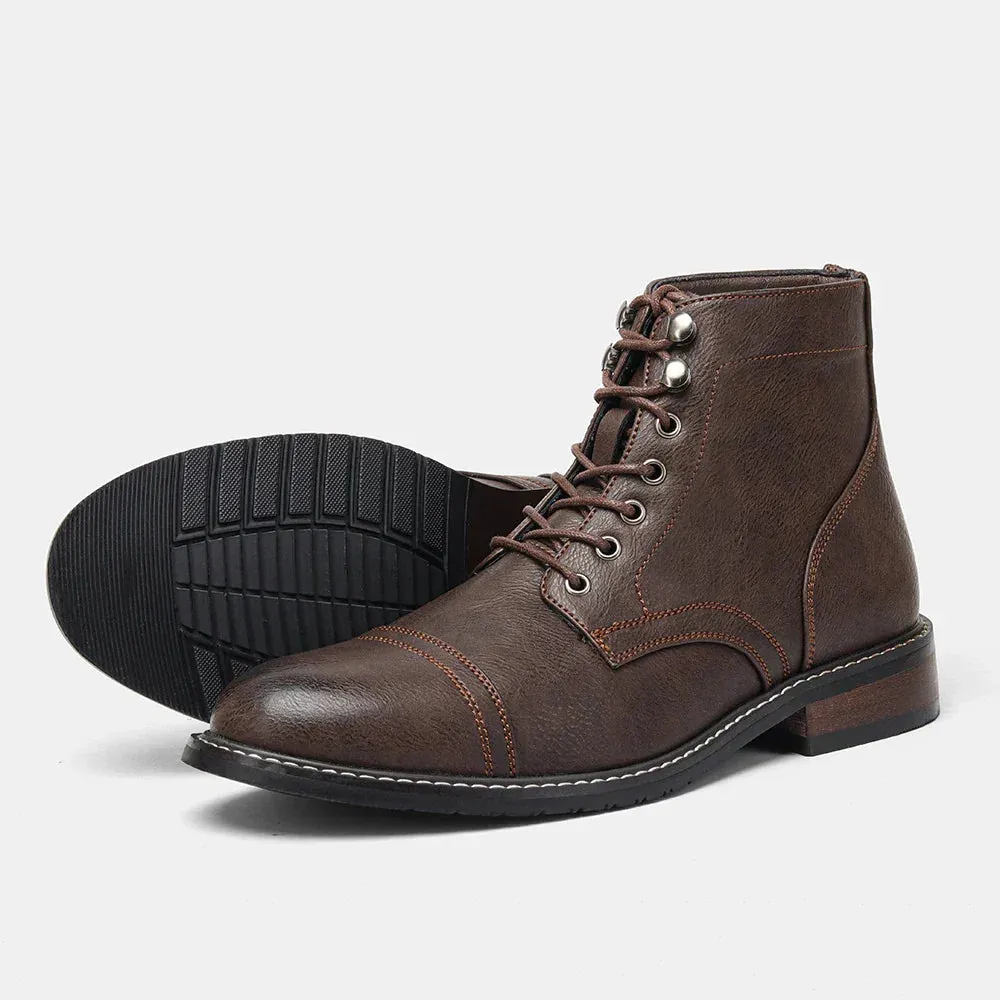 Bernard™ - vintage reinforced toe derby boots