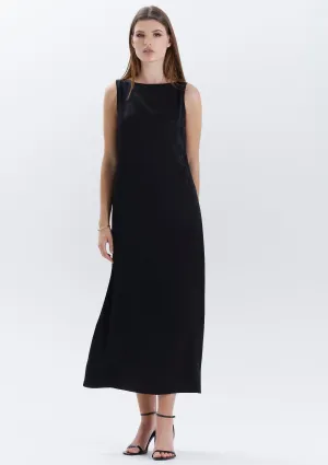 BLACK MIDI DRESS