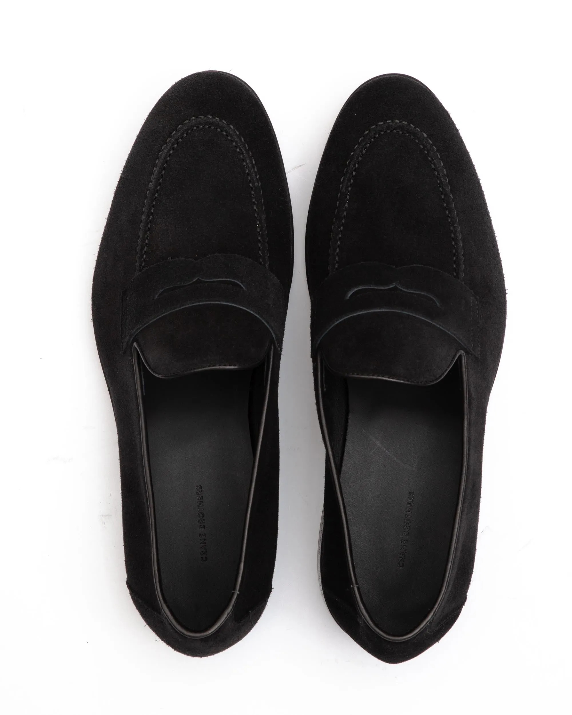 Black Suede Penny Loafer