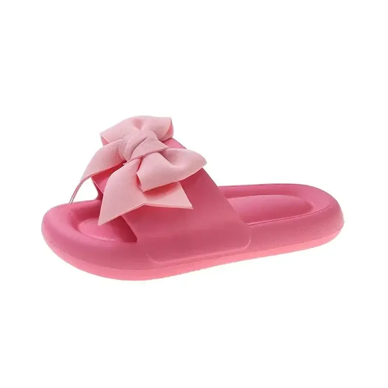 Bow Soft Slippers Bedroom Flip Flops