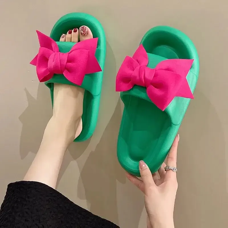 Bow Soft Slippers Bedroom Flip Flops