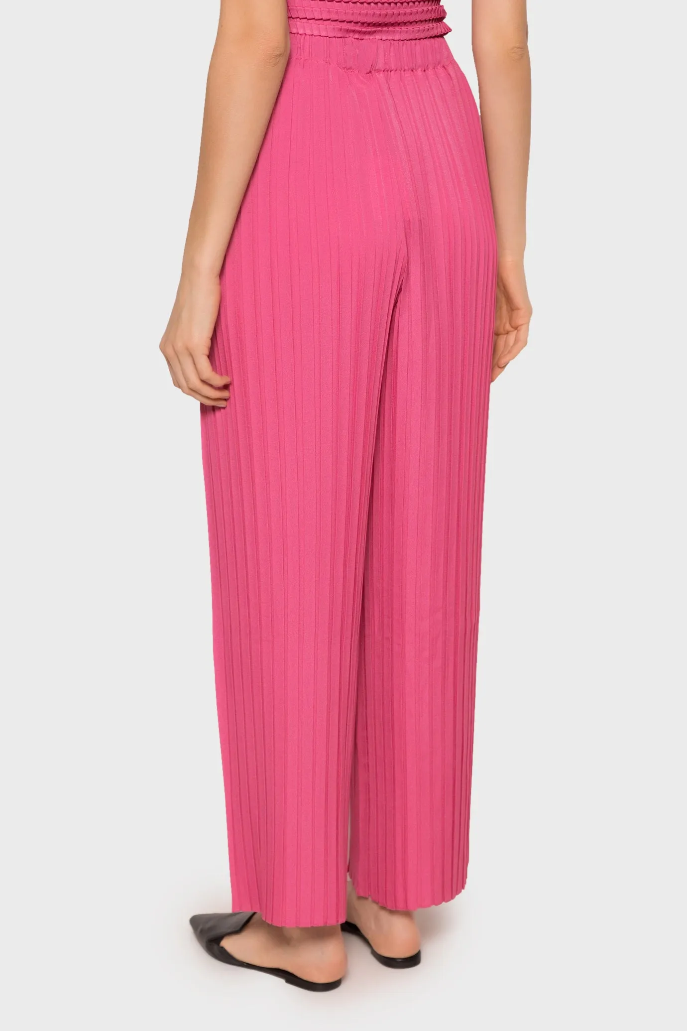 Box Pleated Wide Leg Pants