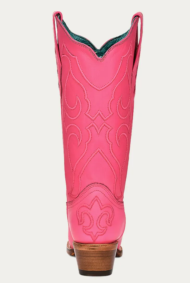 Corral Ladies Pink Snip Toe Boots Style Z5138