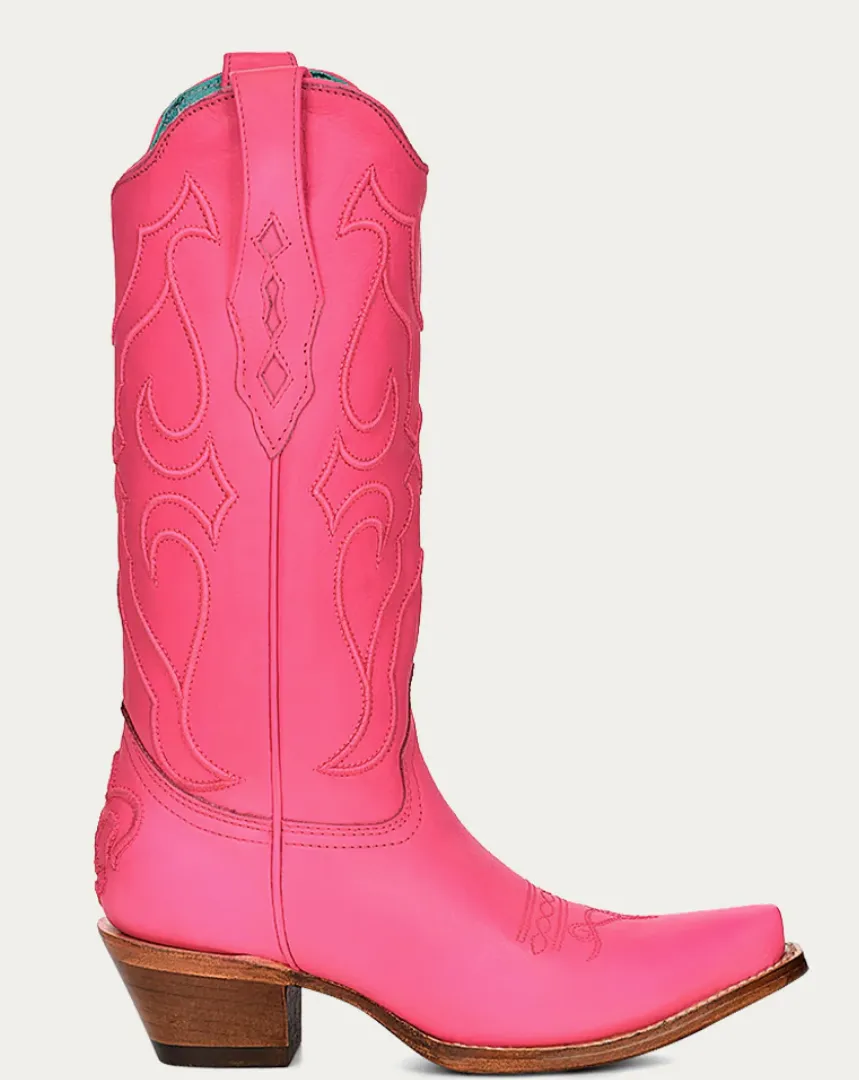 Corral Ladies Pink Snip Toe Boots Style Z5138