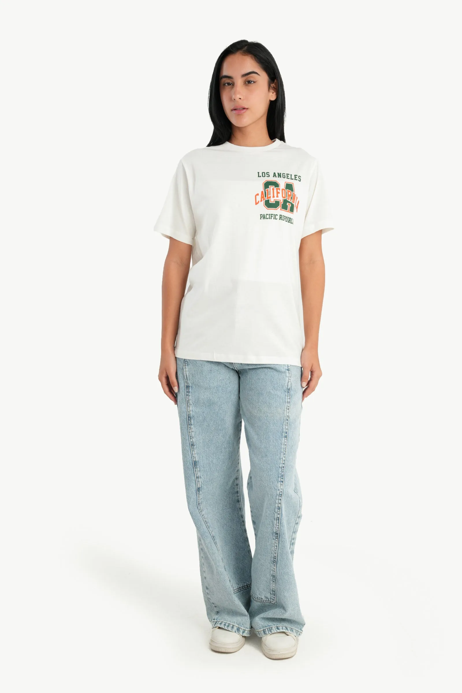 Cotton Off White T-Shirt