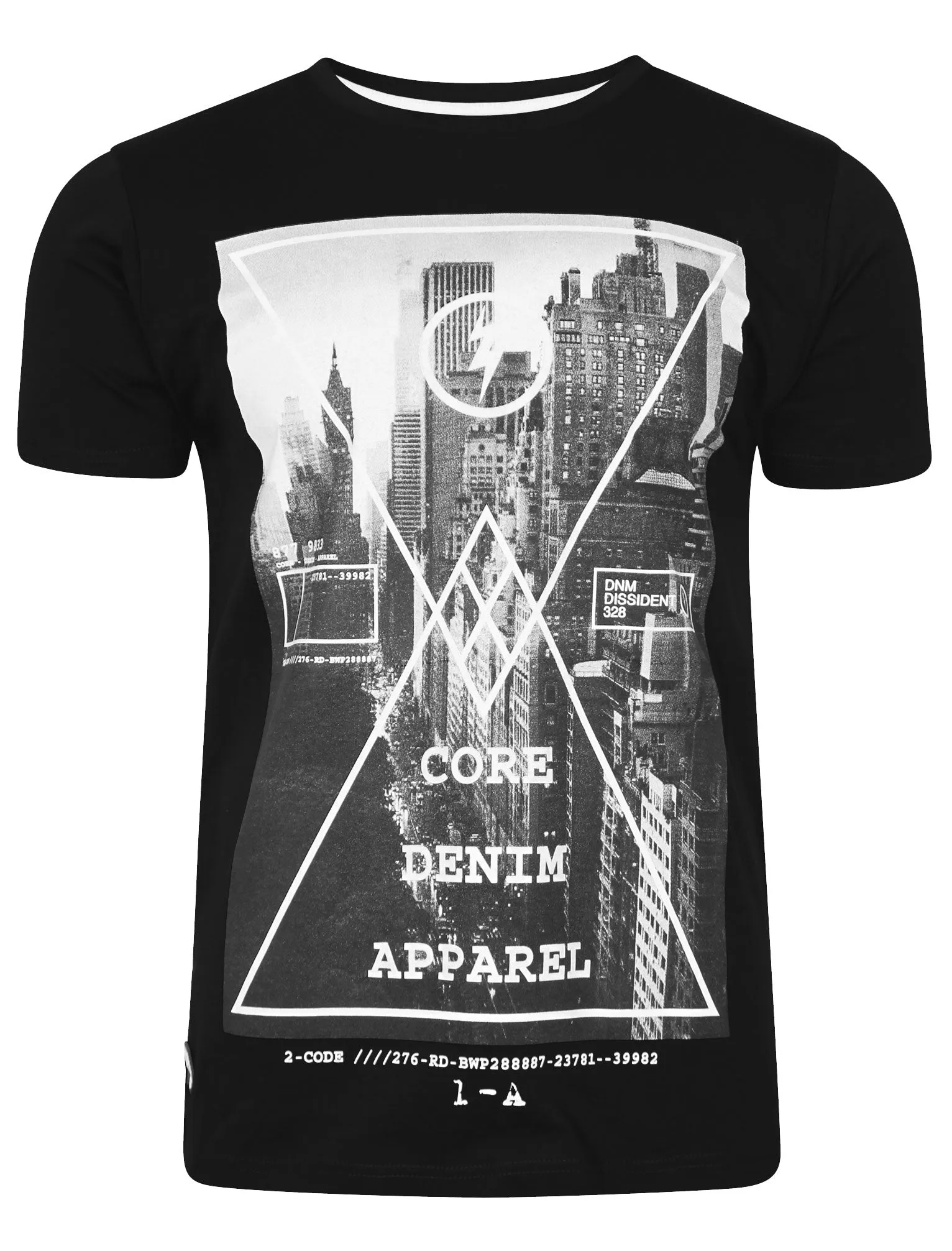 Crosser City Motif T-Shirt in Black - Tokyo Laundry