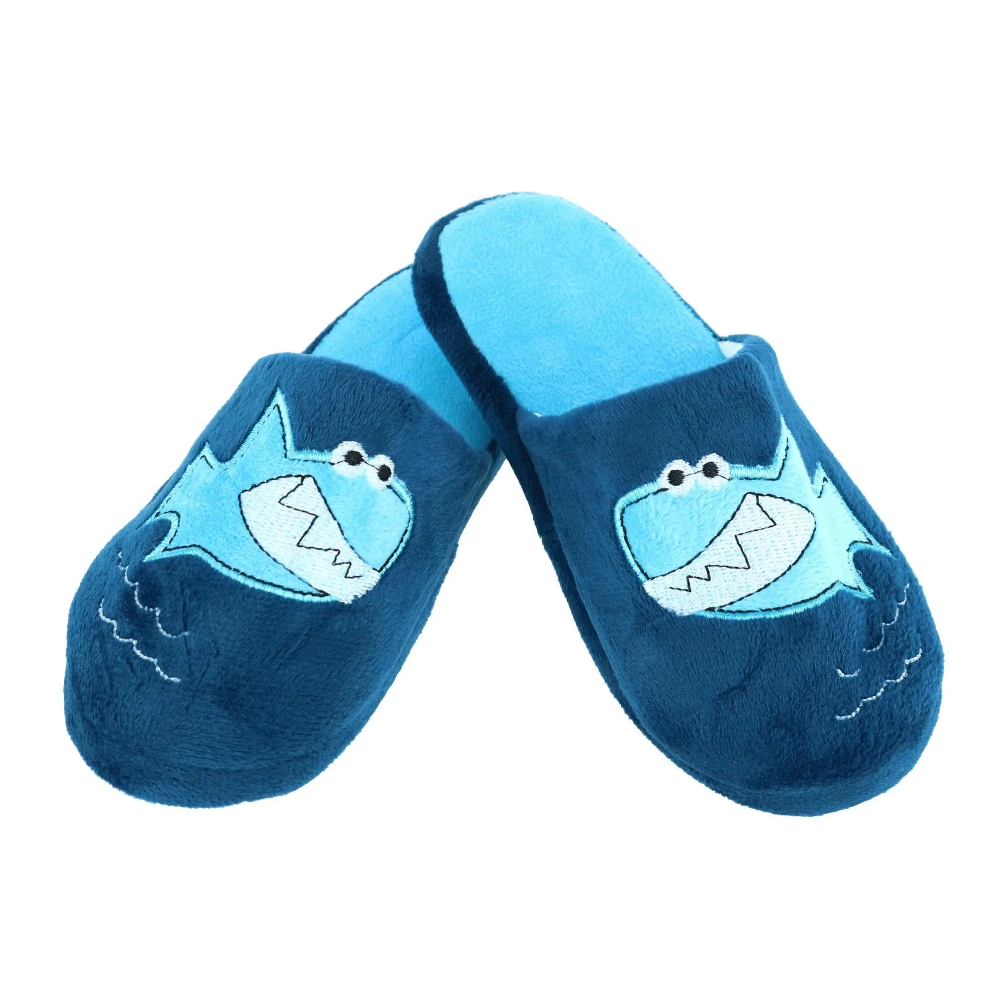 CTM® Boy's Slide House Slippers with Shark Detail