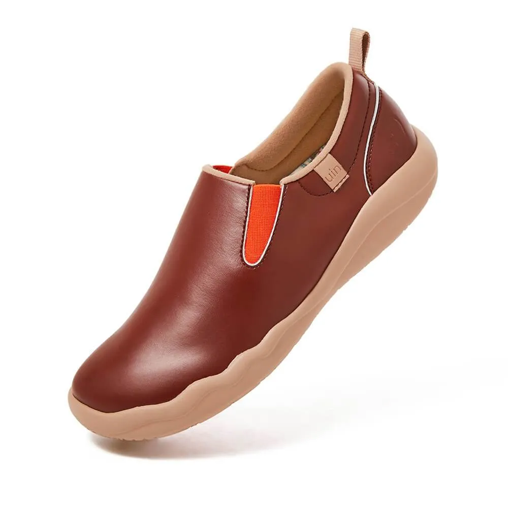 Cuenca Burgundy Split Leather Men