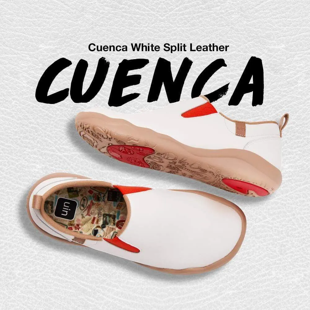 Cuenca White Split Leather Men