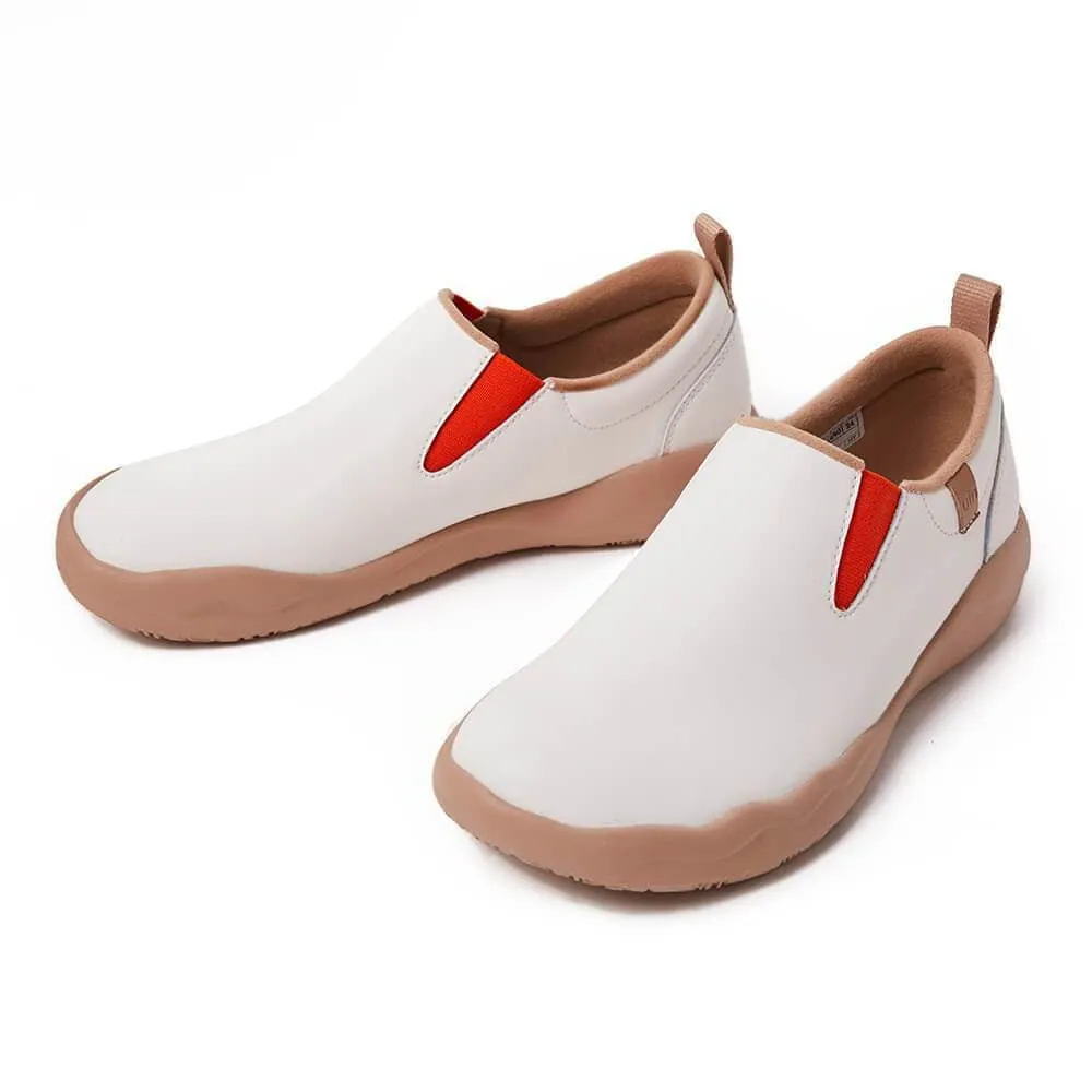 Cuenca White Split Leather Men