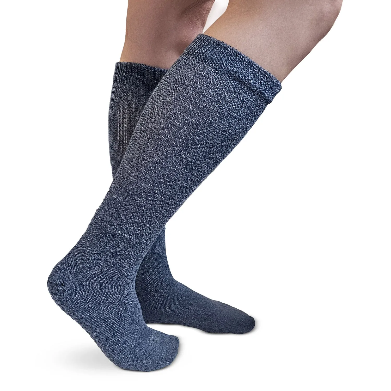 Diabetic Non-Slip Crew Socks, 3 Pack