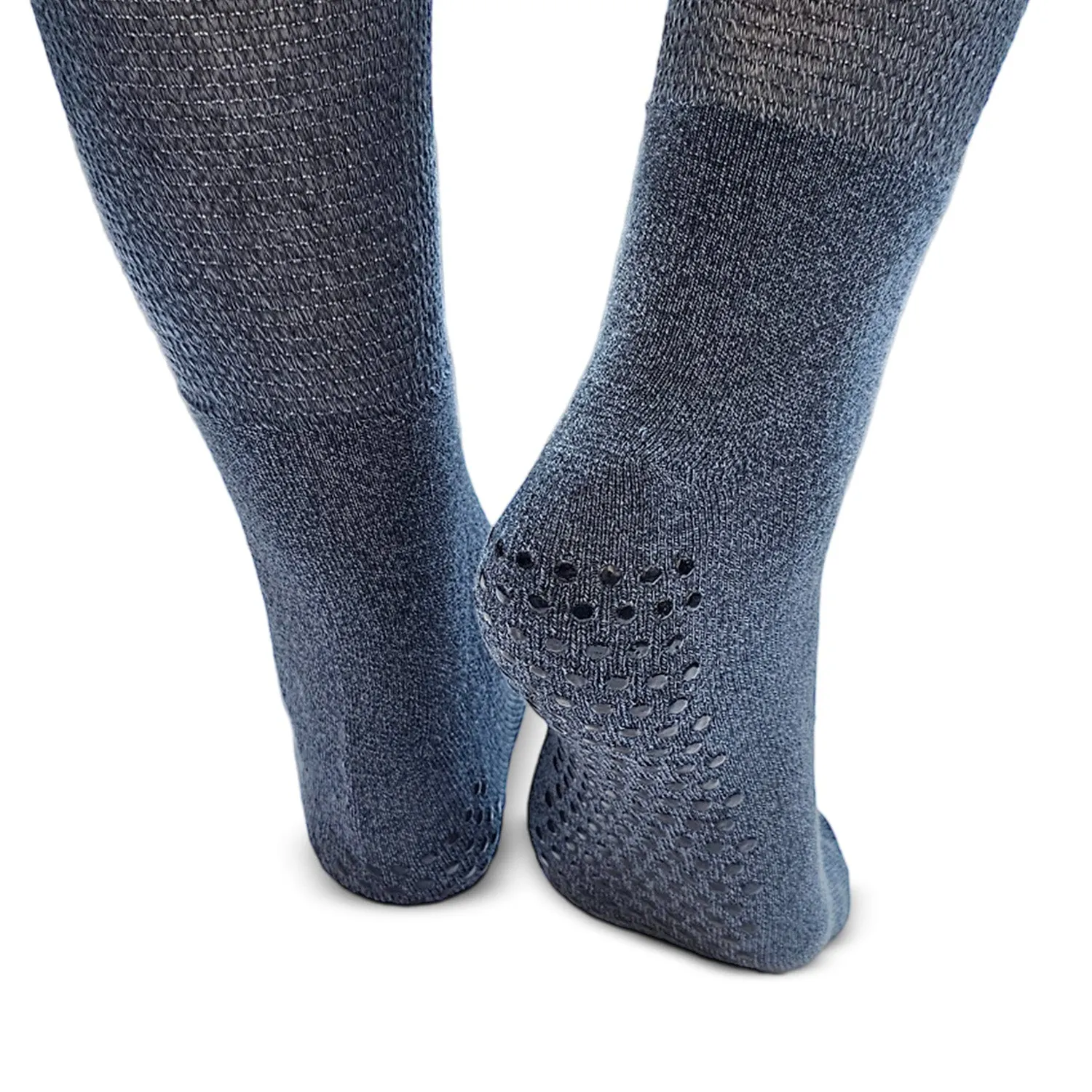 Diabetic Non-Slip Crew Socks, 3 Pack