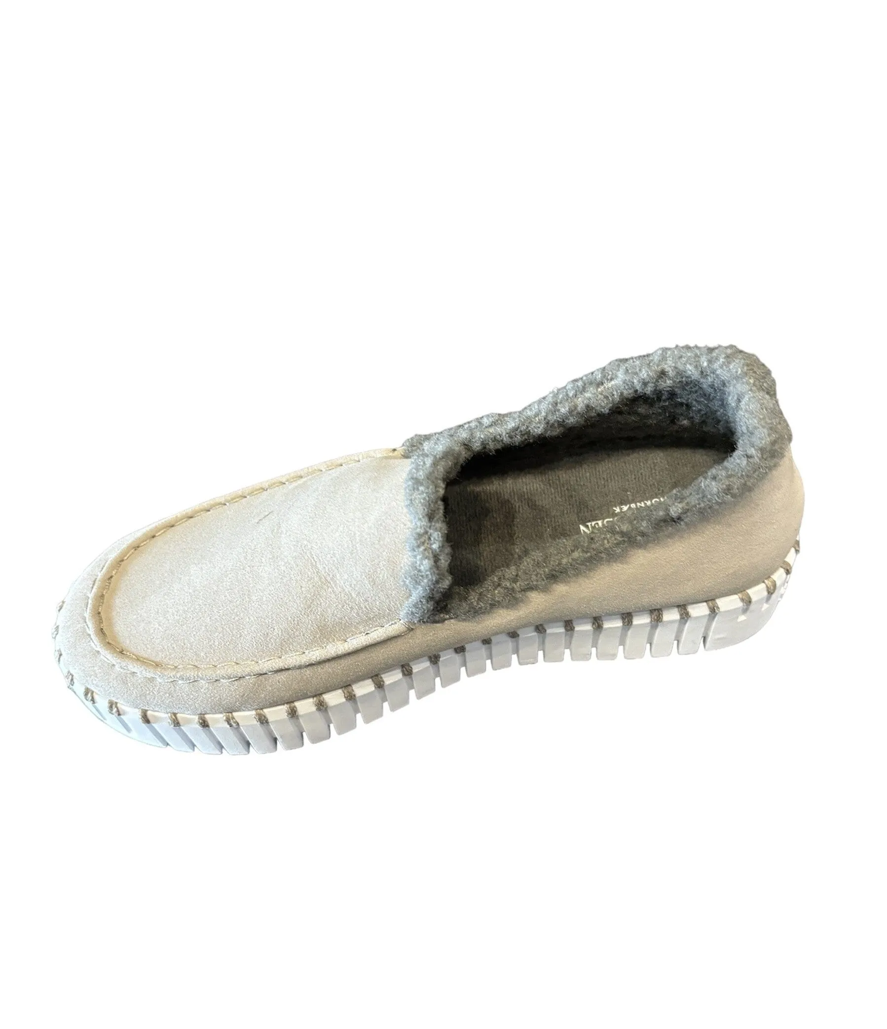 FAUX FUR LINED BEIGE LOAFER