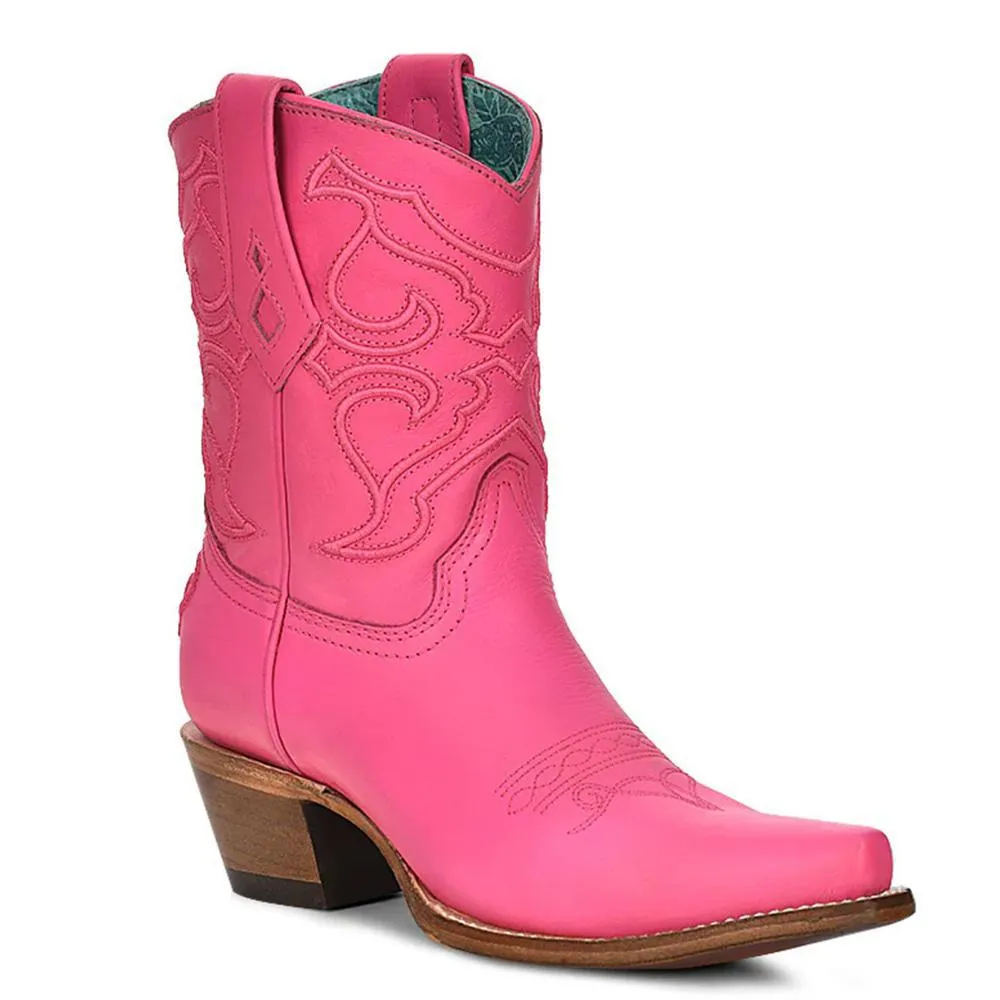 Fuchsia Embroidered Ankle Boots Corral Z5137