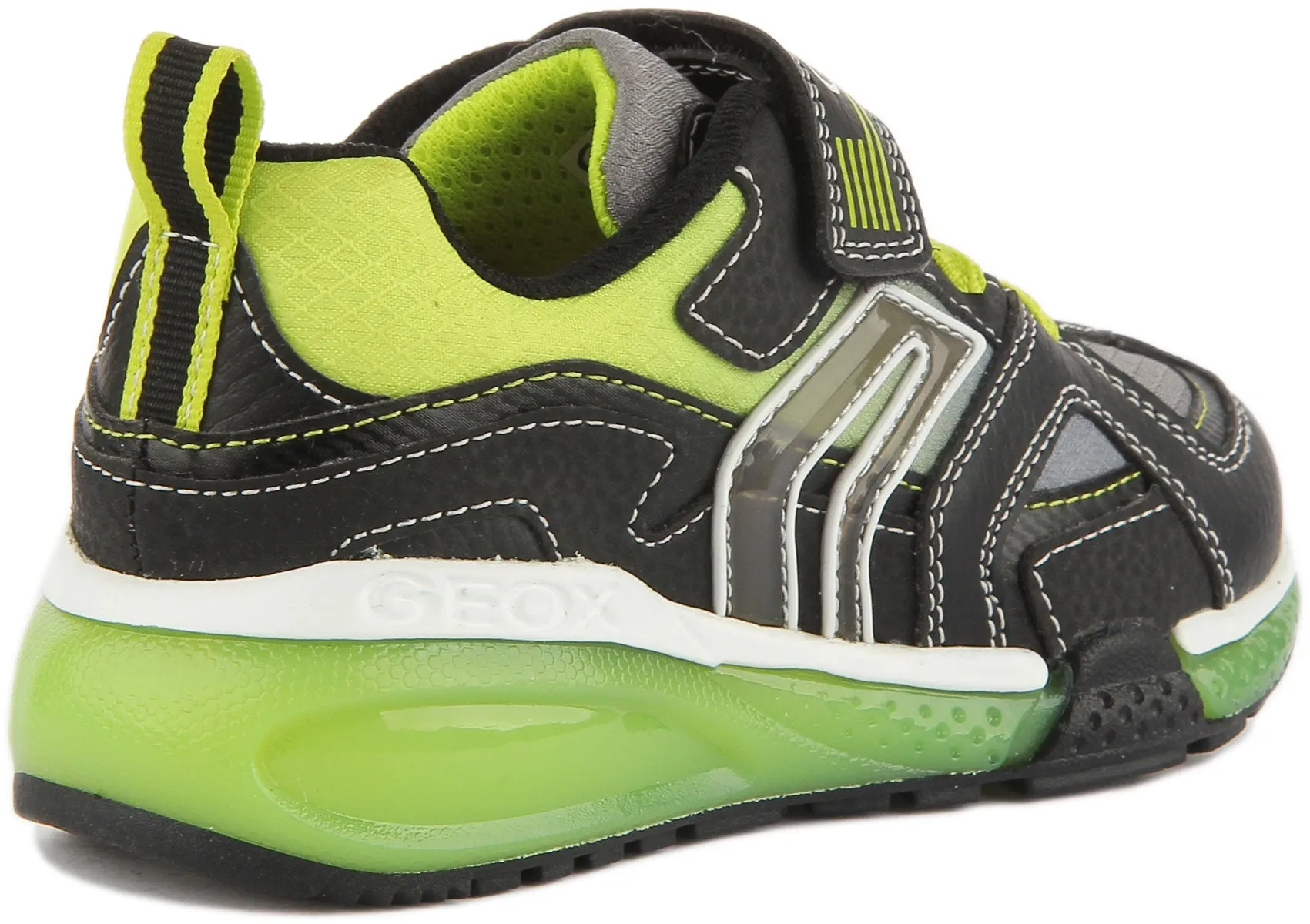 Geox Bayonyc In Black Green For Kids