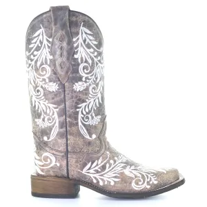 Glow in the Dark Embroidered Square Toe Cowboy Boots