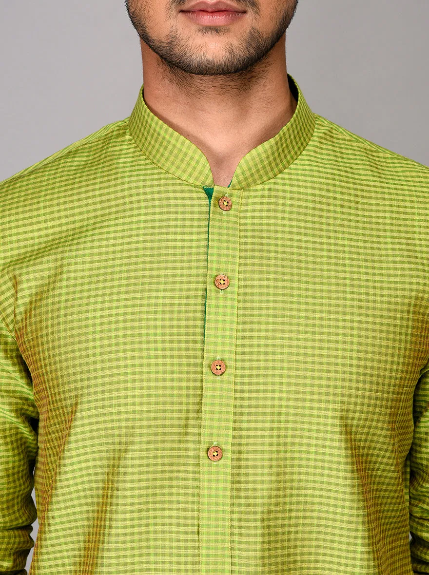 Green Chequered Kurta | Azania