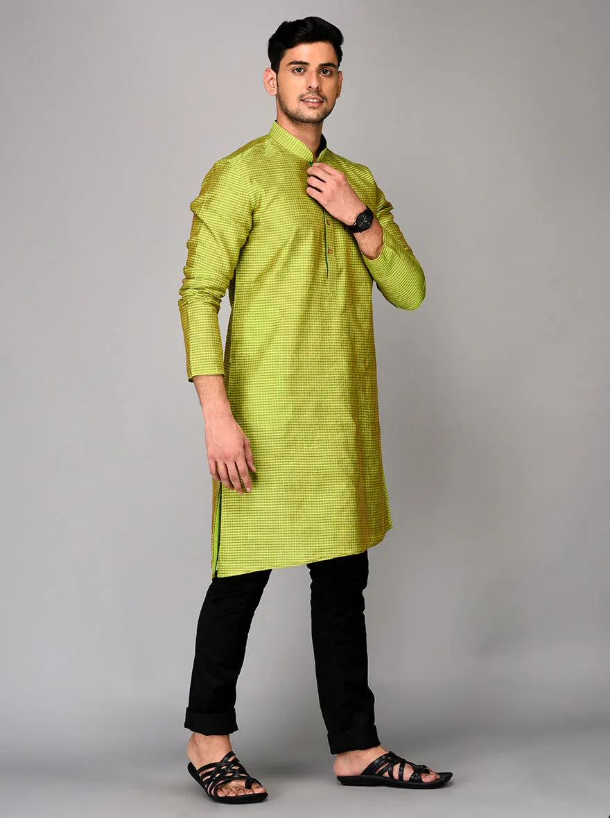 Green Chequered Kurta | Azania