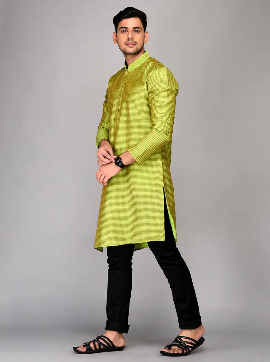 Green Chequered Kurta | Azania