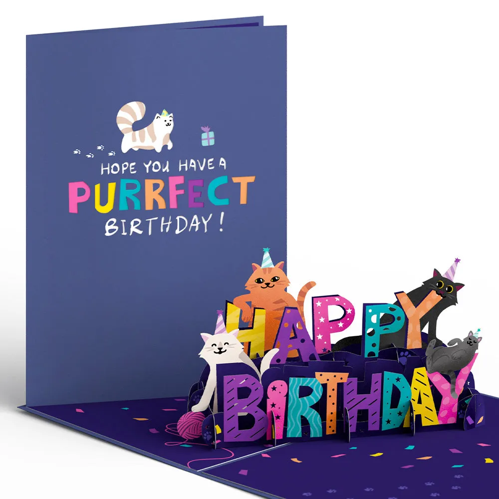 Happy Birthday Cats Pop-Up card