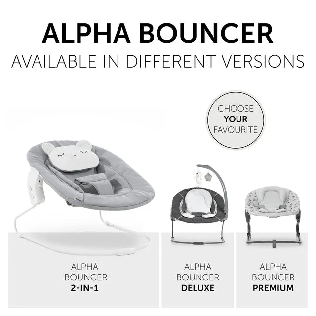 Hauck Alpha Bouncer 2 in 1 - Pastel Bear - Light Grey