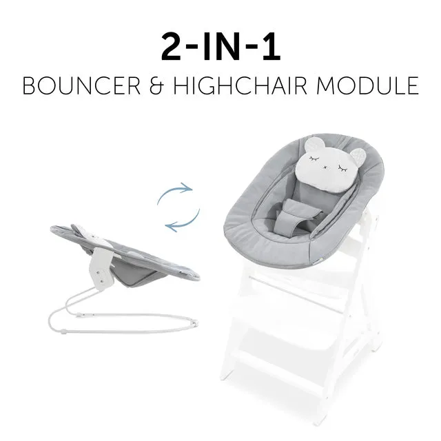 Hauck Alpha Bouncer 2 in 1 - Pastel Bear - Light Grey