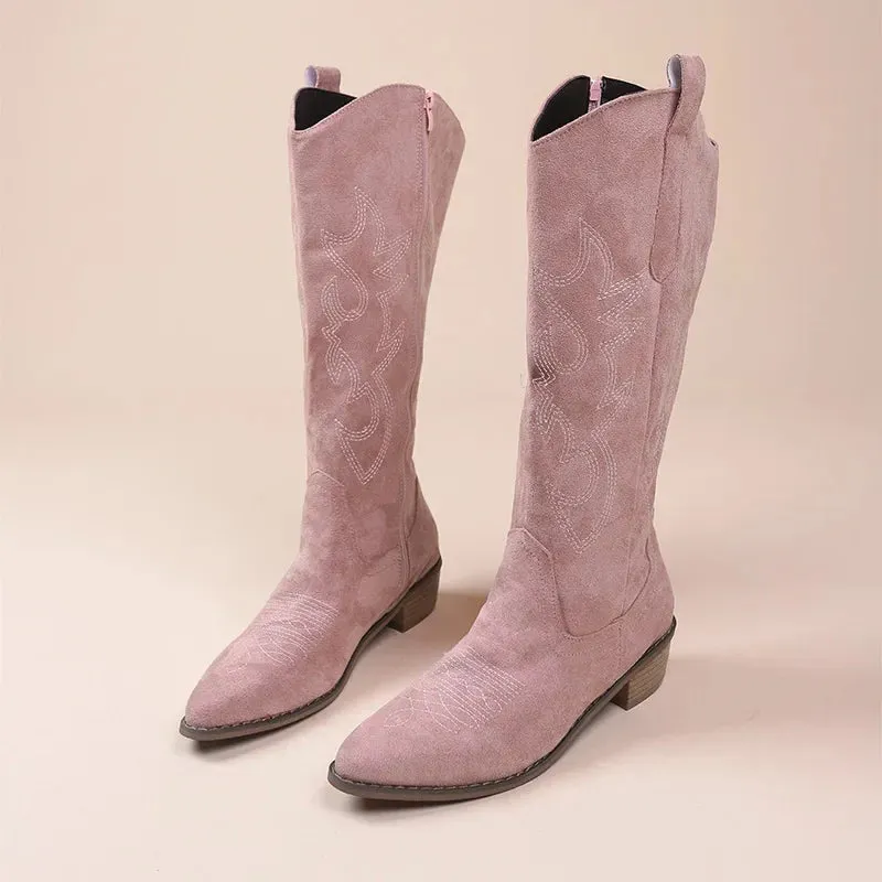 Ivy | Embroidered Western Cowboy Boots