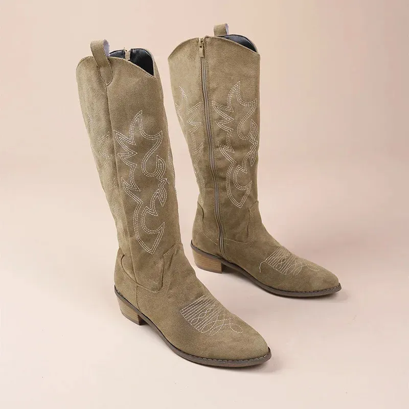 Ivy | Embroidered Western Cowboy Boots