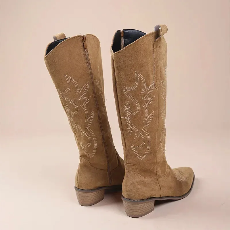 Ivy | Embroidered Western Cowboy Boots