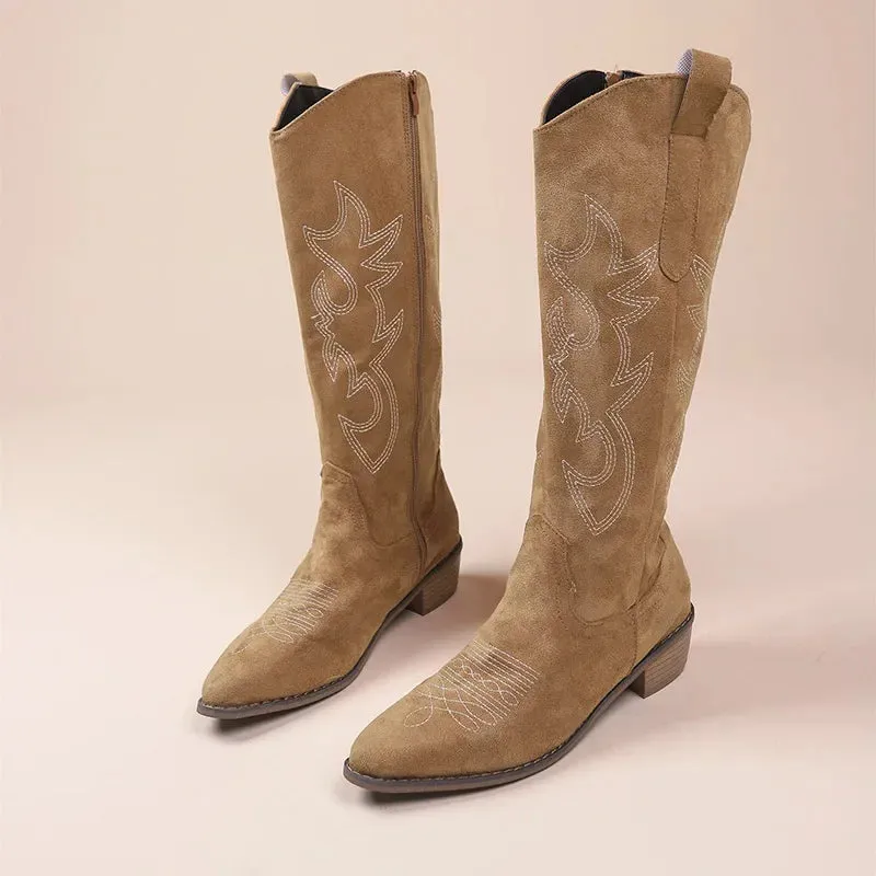 Ivy | Embroidered Western Cowboy Boots