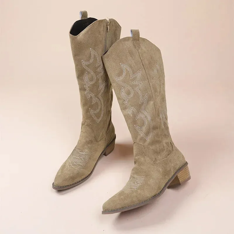 Ivy | Embroidered Western Cowboy Boots