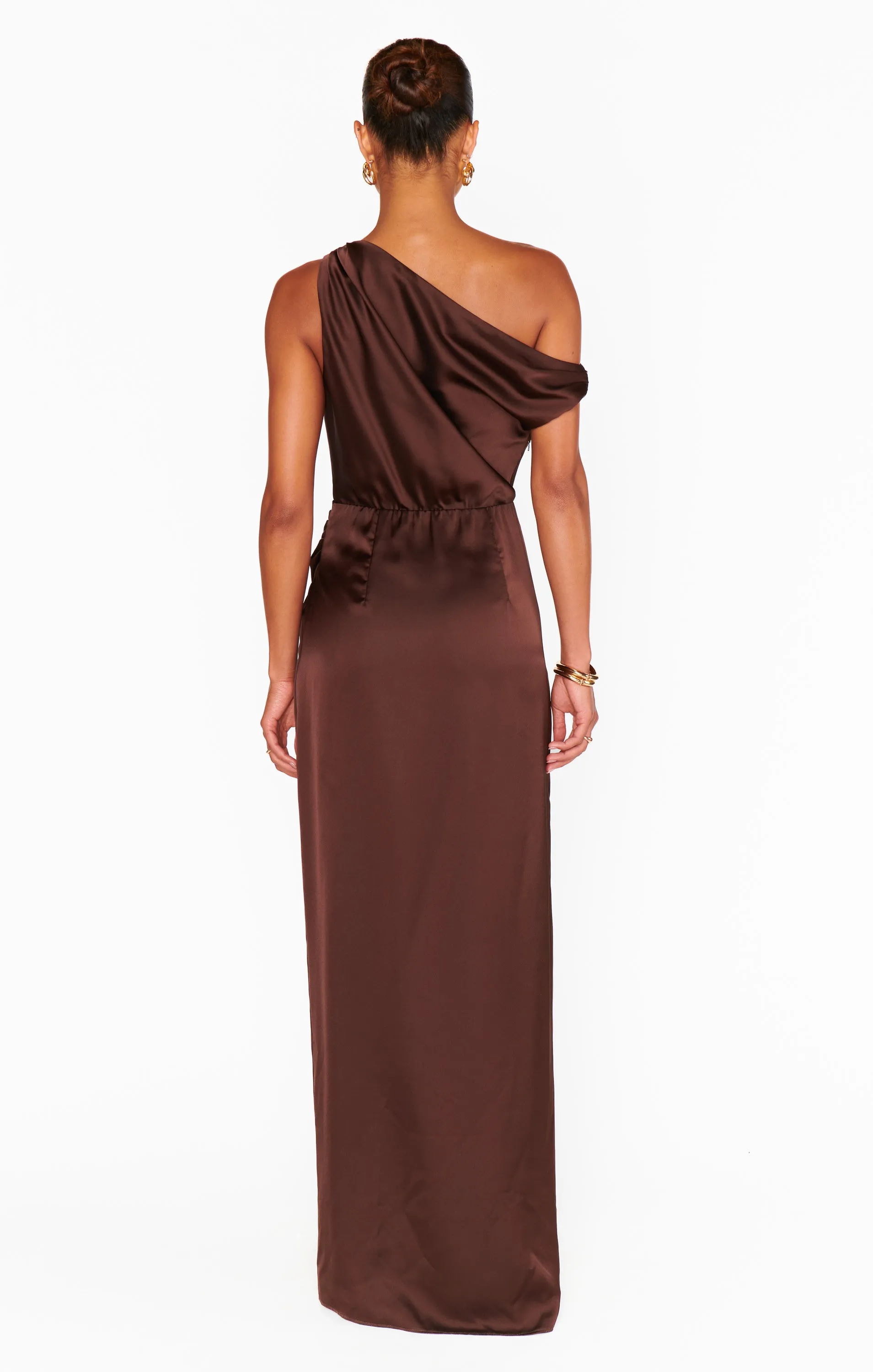 Jodie Dress ~ Chocolate Luxe Satin