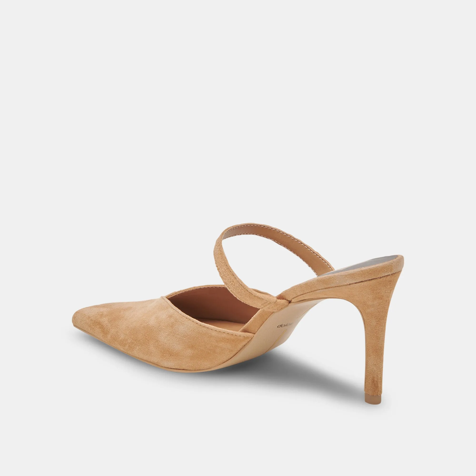 KANIKA WIDE HEELS TAN SUEDE