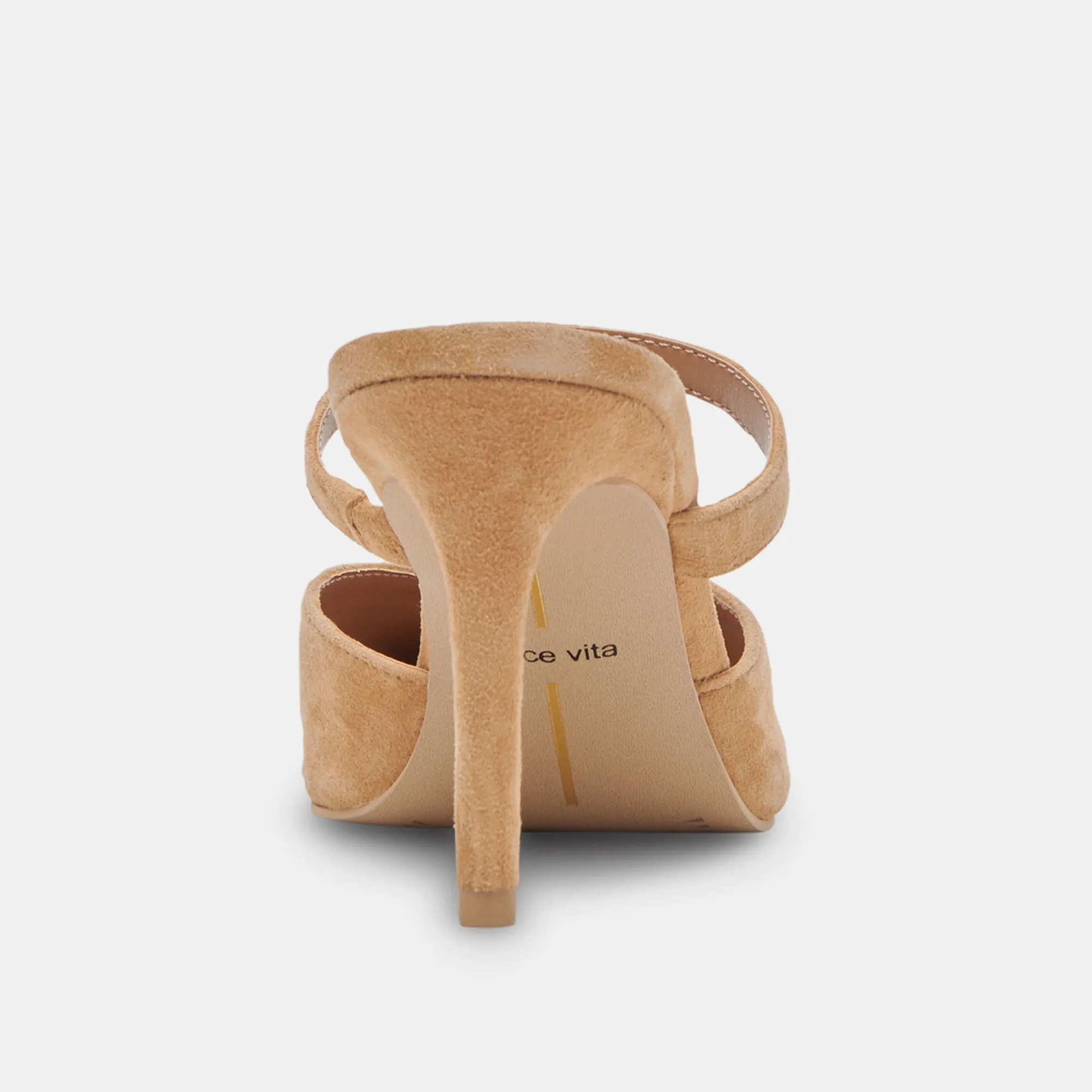 KANIKA WIDE HEELS TAN SUEDE