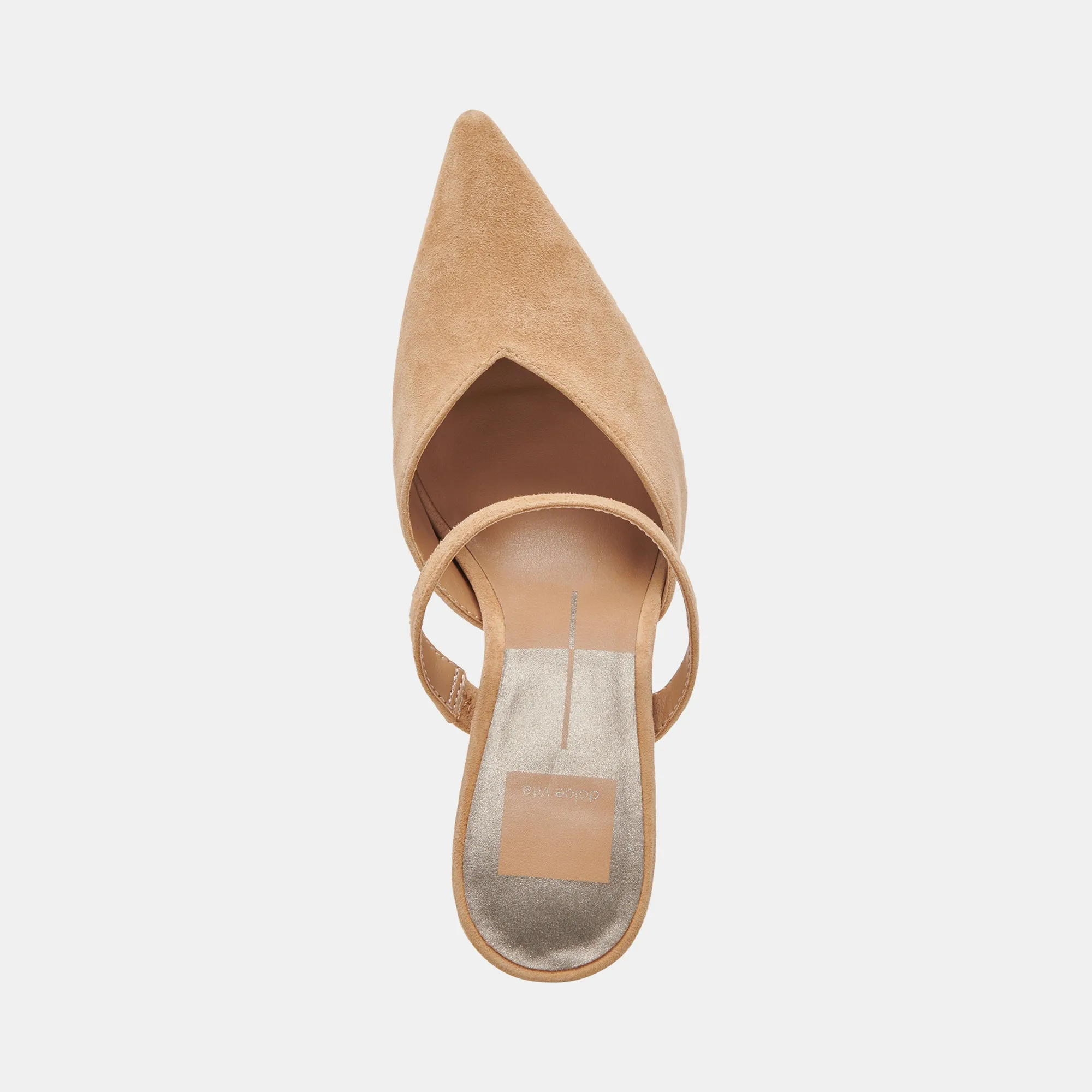 KANIKA WIDE HEELS TAN SUEDE