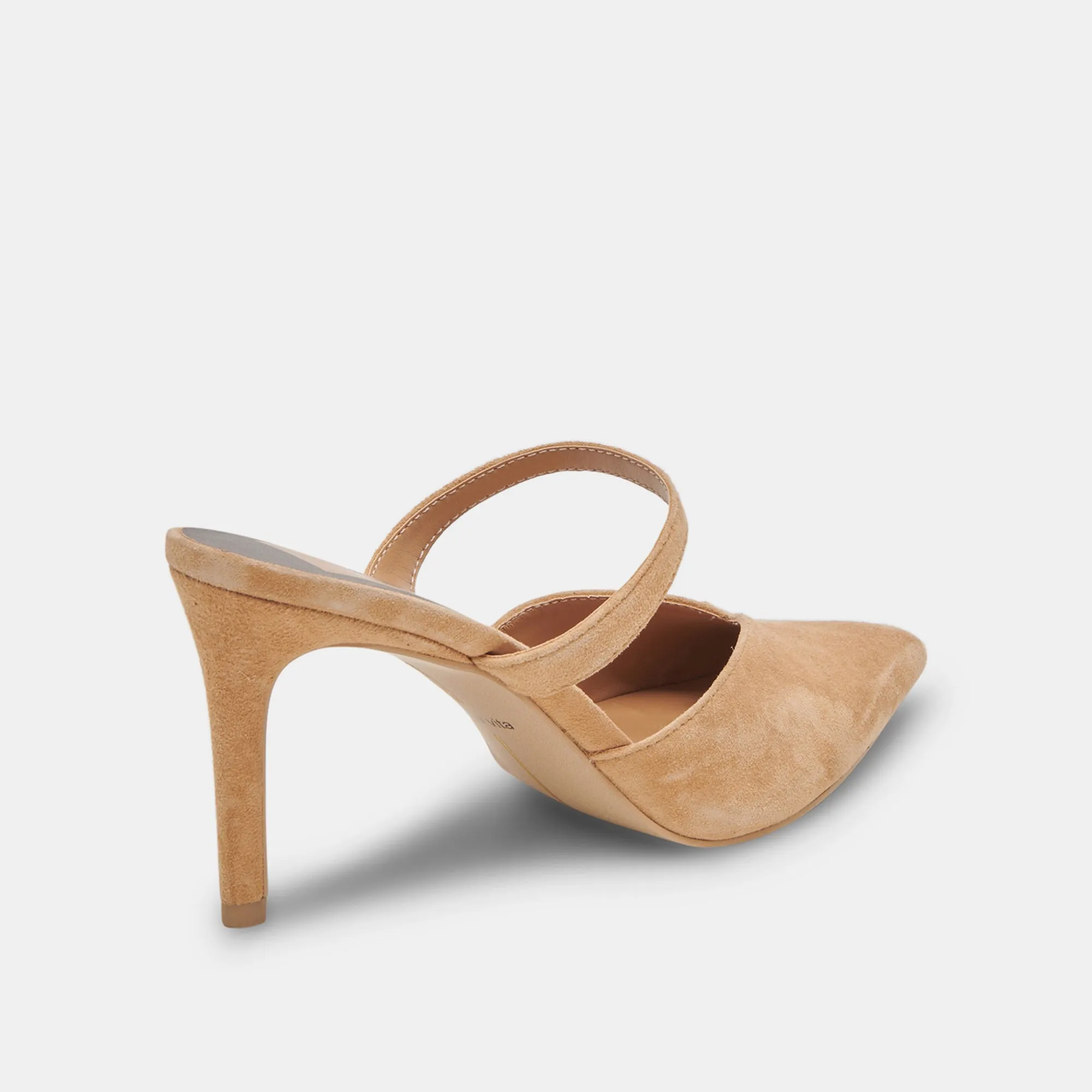 KANIKA WIDE HEELS TAN SUEDE