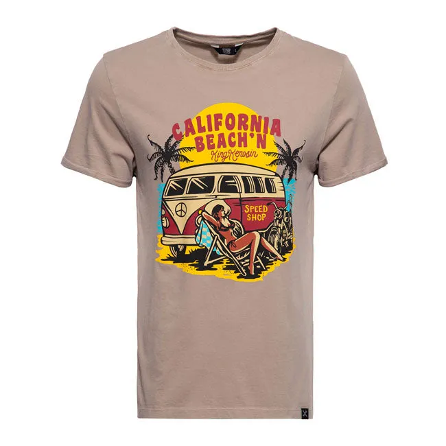 King Kerosin California Beachin T-Shirt Latte