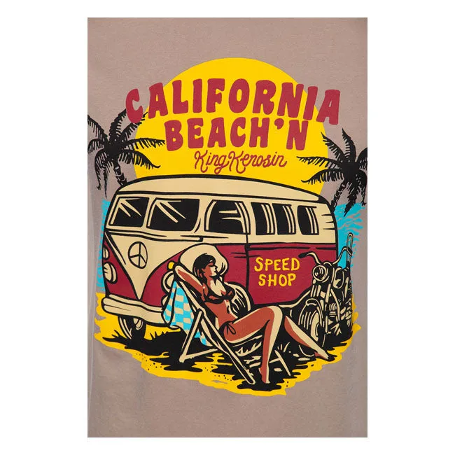 King Kerosin California Beachin T-Shirt Latte