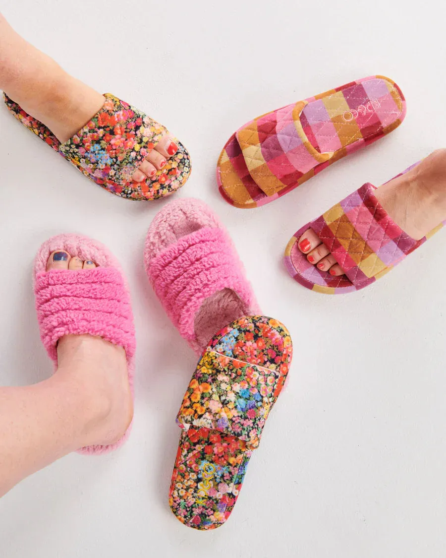 Kip & Co - Quilted Velvet Adult Slipper (Tutti Frutti)