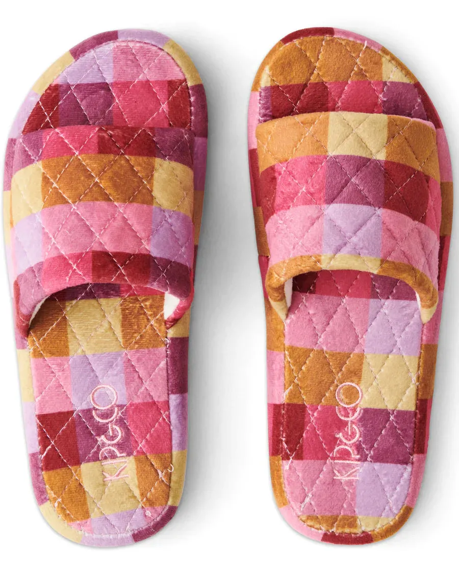 Kip & Co - Quilted Velvet Adult Slipper (Tutti Frutti)